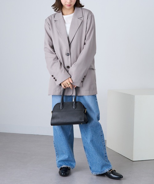 MARLON FIRENZE(マーロンフィレンツェ)の「【MARLON FIRENZE】イタリアンレザー 2WAYボストンバッグ(ボストンバッグ・レディース・ベージュ/ブラック・FREE)」の11枚目の写真