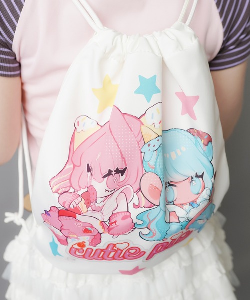 平成女児 ウィッシュコア♡ハート 英字 ラメ リュック ブラック系 平成女児 ウィッシュコア♡ハート 英字 ラメ リュック ブラック