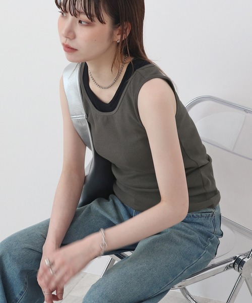 oaf 韓国　TANK DOCKING TEE レイヤード　タンクトップ OAF TANK DOCKING TEE レイヤード タンクトップ トップス - メルカリ