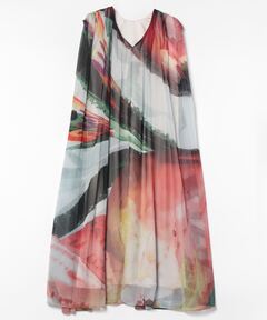 アメリヴィンテージ 2WAY ART PRINT SHEER DRESS セール】2WAY ART PRINT SHEER DRESS（ワンピース）｜Ameri