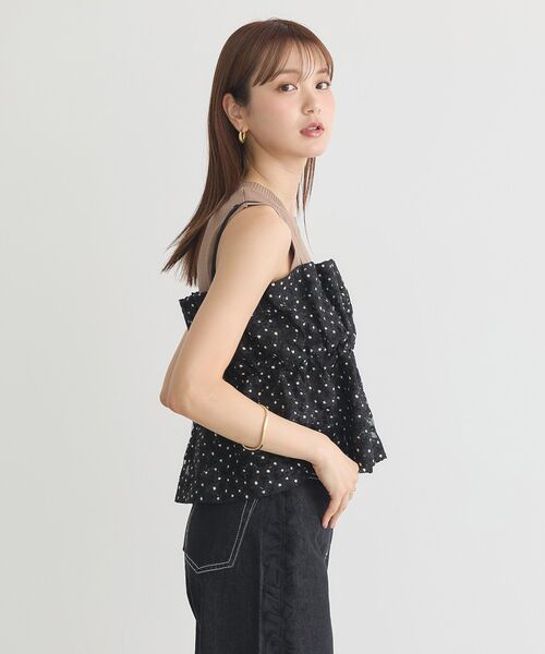 earth music&ecology(アースミュージックアンドエコロジー)の「キラキラフラワー刺繍ビスチェ(ベスト・レディース・ブラック/ブラウン/アイボリー・FREE)」の16枚目の写真