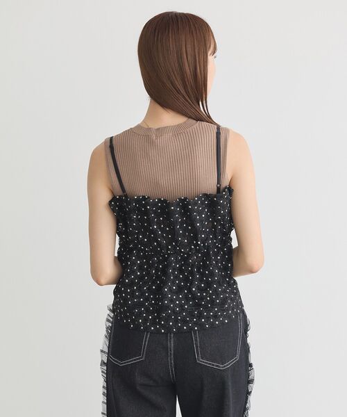 earth music&ecology(アースミュージックアンドエコロジー)の「キラキラフラワー刺繍ビスチェ(ベスト・レディース・ブラック/ブラウン/アイボリー・FREE)」の18枚目の写真