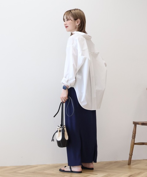AMERICAN HOLIC(アメリカンホリック)の「イージーケアブロードシャツ(シャツ/ブラウス・レディース・オフホワイト/グレー系その他2/ホワイト系その他5/ブルー系その他7/サックスブルー・L/M)」の6枚目の写真