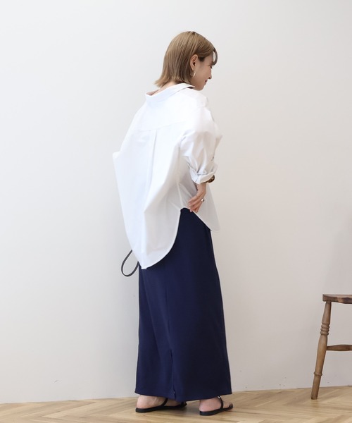 AMERICAN HOLIC(アメリカンホリック)の「イージーケアブロードシャツ(シャツ/ブラウス・レディース・オフホワイト/グレー系その他2/ホワイト系その他5/ブルー系その他7/サックスブルー・L/M)」の7枚目の写真