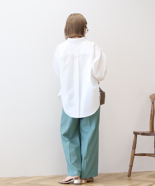 AMERICAN HOLIC(アメリカンホリック)の「イージーケアブロードシャツ(シャツ/ブラウス・レディース・オフホワイト/グレー系その他2/ホワイト系その他5/ブルー系その他7/サックスブルー・L/M)」の21枚目の写真