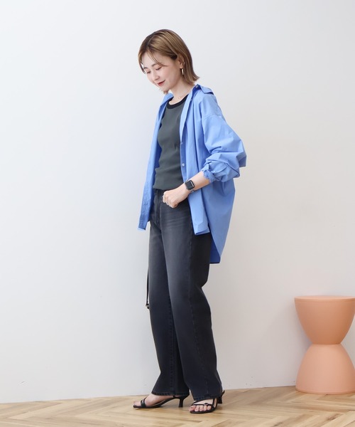 AMERICAN HOLIC(アメリカンホリック)の「イージーケアブロードシャツ(シャツ/ブラウス・レディース・オフホワイト/グレー系その他2/ホワイト系その他5/ブルー系その他7/サックスブルー・L/M)」の14枚目の写真
