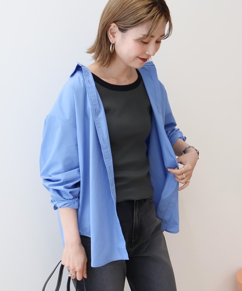 AMERICAN HOLIC(アメリカンホリック)の「イージーケアブロードシャツ(シャツ/ブラウス・レディース・オフホワイト/グレー系その他2/ホワイト系その他5/ブルー系その他7/サックスブルー・L/M)」の16枚目の写真