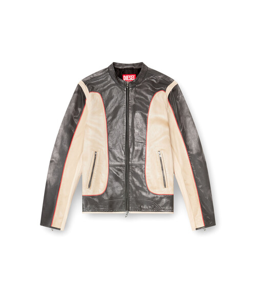 メンズ レザージャケット L-EVERT（ライダースジャケット）｜DIESEL