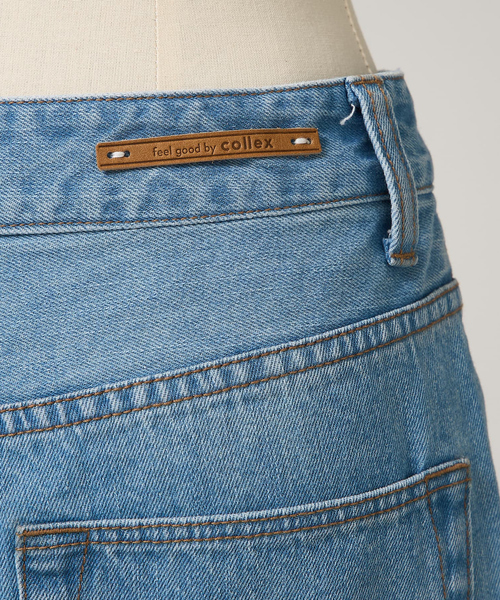 collex(コレックス)の「定番人気!美シルエット セミワイドデニム2(デニムパンツ・レディース・ホワイト/ネイビー/ブルー・1/2/3)」の17枚目の写真