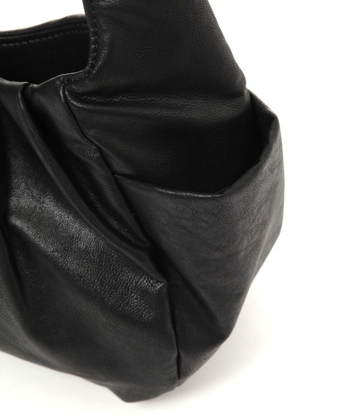 【HAPP】2wayショルダーバック ブラック ショルダーバッグ バッグ 2WAY PUフラップバッグ レディース