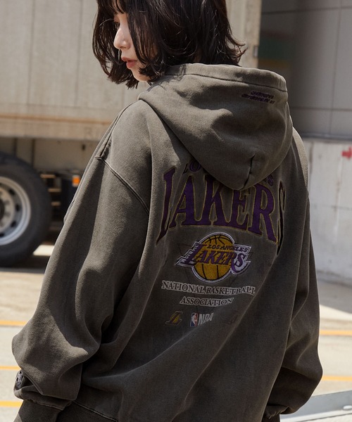 NBAチームロゴ刺繍フード付きスウェット NBAチームロゴ刺繍