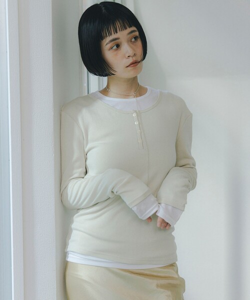 CAROLINA GLASER（カロリナ グレイサー）の「Mai / アンサンブル カットソー（Tシャツ/カットソー・レディース・グレー/ホワイト系その他5・ONE SIZE）」の3枚目の写真