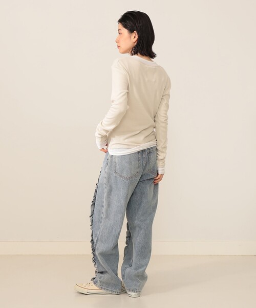 CAROLINA GLASER(カロリナ グレイサー)の「Mai / アンサンブル カットソー(Tシャツ/カットソー・レディース・ホワイト系その他5/グレー・ONE SIZE)」の6枚目の写真