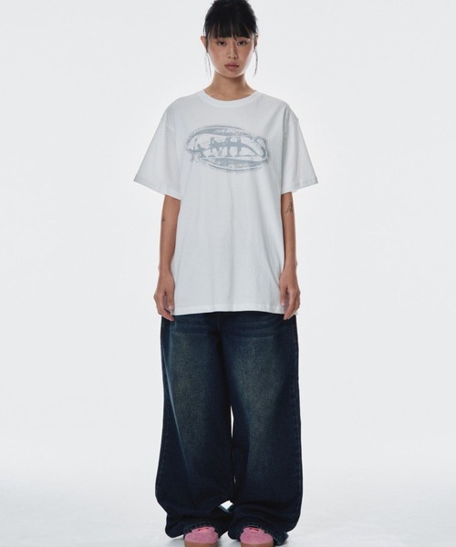 tシャツ 「UNISEX」AMES WORLDWIDE ／CIRCLE LOGO Ｔ レディース UNISEX】AMES WORLDWIDE ／CIRCLE LOGO T（Tシャツ/カットソー