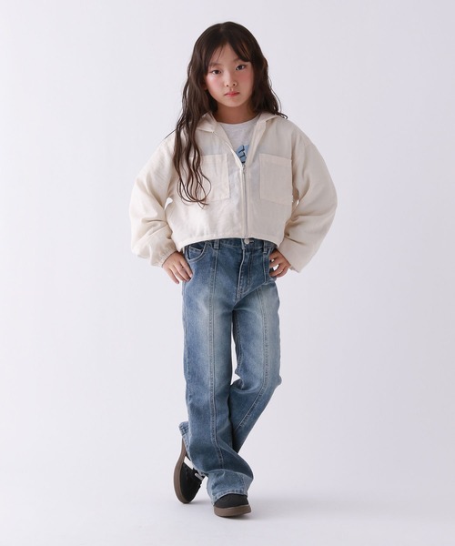 10C REPIPI(ジューシーレピピ)の「【10C REPIPI】スパンボイルZIPパーカー(パーカー・キッズ・レオパード/アイボリー/ブラック・130cm/120cm/110cm)」の6枚目の写真