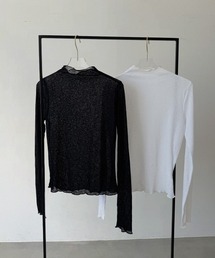 Sheer Rib High Neck Top / シアーリブハイネックトップス