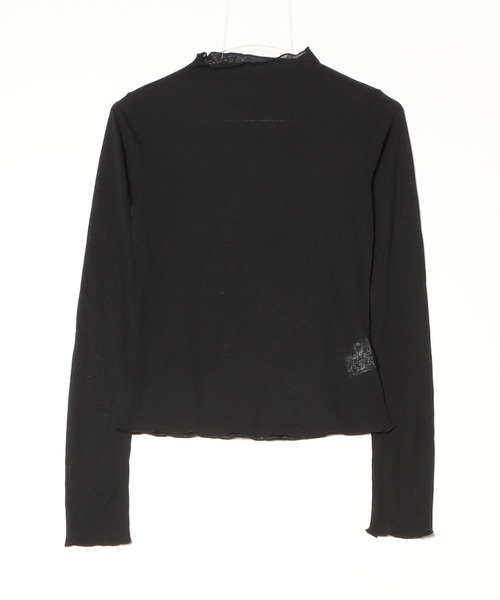 NUJOH（ヌゾ）の「Sheer Rib High Neck Top / シアーリブハイネックトップス（Tシャツ/カットソー・レディース・ブラック/アイボリー・FREE）」の5枚目の写真