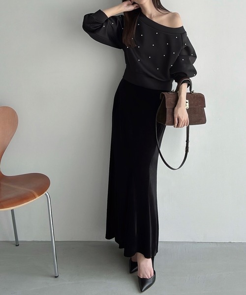 セール】ベロアマーメイドスカート(薄手)（スカート）｜Meiru（メイル