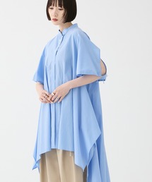 FEMMENT（ファモン）の「【FEMMENT/ファモン】《STUDIOUS別注》 Coボイルサッカーケープスリーブシャツ（Tシャツ/カットソー）」