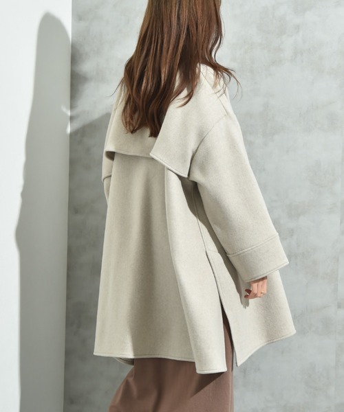 INTERPLANET（インタープラネット）の「【ＡＣＵＴＡ】軽量両面ビーバーテントコート（その他アウター・レディース・ライトベージュ/ブラック/グレー・FREE）」の6枚目の写真