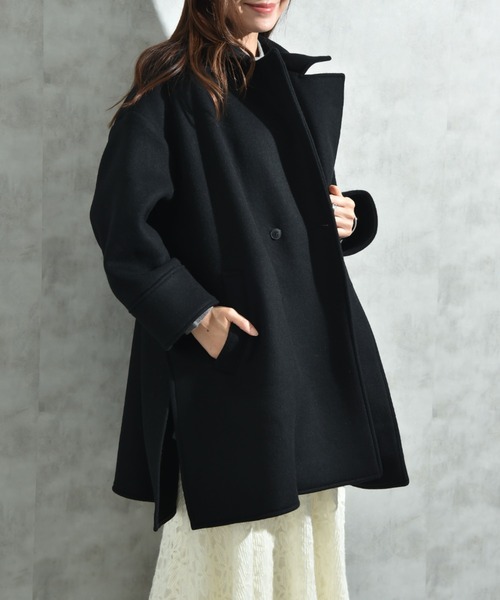 INTERPLANET（インタープラネット）の「【ＡＣＵＴＡ】軽量両面ビーバーテントコート（その他アウター・レディース・ライトベージュ/ブラック/グレー・FREE）」の12枚目の写真