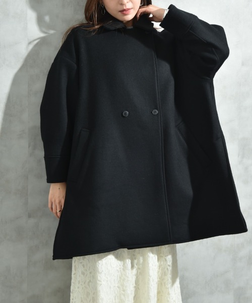 INTERPLANET（インタープラネット）の「【ＡＣＵＴＡ】軽量両面ビーバーテントコート（その他アウター・レディース・ライトベージュ/ブラック/グレー・FREE）」の14枚目の写真