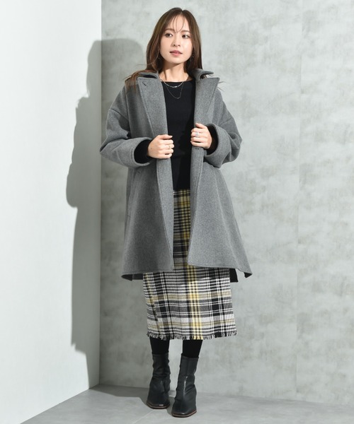 INTERPLANET（インタープラネット）の「【ＡＣＵＴＡ】軽量両面ビーバーテントコート（その他アウター・レディース・ライトベージュ/ブラック/グレー・FREE）」の21枚目の写真