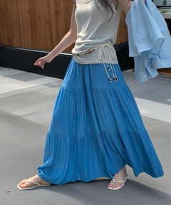 Metallic Hard Tulle Skirt/メタリックハードチュールスカート【MAISON