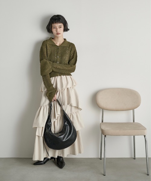 THE YOn（ザヨン）の「ハーフムーンワンショルダーバッグ（ショルダーバッグ・レディース・マスタード/セージグリーン/ブラック/ワインレッド・FREE）」の18枚目の写真