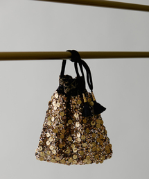 VERMEIL par iena | CITRUS シトラス 別注Printed Gold Sequines Polti Bag C25/ PO864(クラッチバッグ)