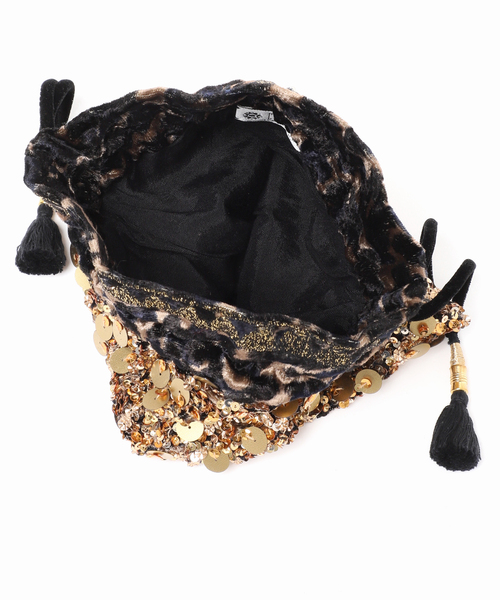 VERMEIL par iena（ヴェルメイユパーイエナ）の「CITRUS シトラス 別注Printed Gold Sequines Polti Bag C25/ PO864（クラッチバッグ・レディース・オリーブ・FREE）」の7枚目の写真