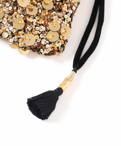 VERMEIL par iena（ヴェルメイユパーイエナ）の「CITRUS シトラス 別注Printed Gold Sequines Polti Bag C25/ PO864（クラッチバッグ・レディース・オリーブ・FREE）」の8枚目の写真