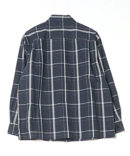 MHL.（エムエイチエル）の「GRAPHIC GRID CHECK COTTON（シャツ/ブラウス・メンズ・ネイビー・SMALL/MEDIUM/LARGE）」の7枚目の写真