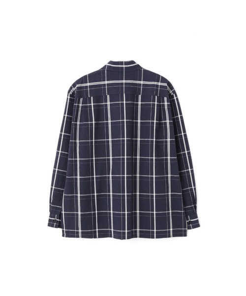 MHL.（エムエイチエル）の「GRAPHIC GRID CHECK COTTON（シャツ/ブラウス・メンズ・ネイビー・SMALL/MEDIUM/LARGE）」の5枚目の写真