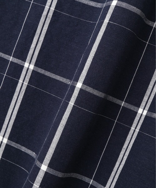 MHL.（エムエイチエル）の「GRAPHIC GRID CHECK COTTON（シャツ/ブラウス・メンズ・ネイビー・SMALL/MEDIUM/LARGE）」の6枚目の写真