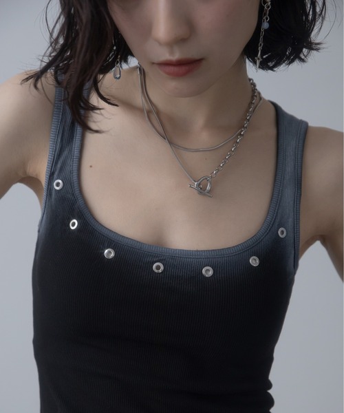 VACANCY(ヴァカンシー)の「スプレー配色カップ付きタンク(Tシャツ/カットソー・レディース・ブラック/ホワイト/レッド・FREE)」の19枚目の写真