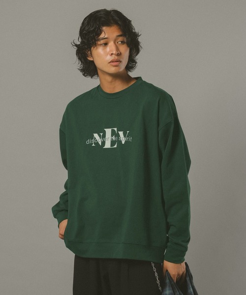 RAGEBLUE(レイジブルー)の「10s/ロゴプリントスウェットロンT(Tシャツ/カットソー・メンズ・ブラック/グリーン/ホワイト・LARGE/MEDIUM)」の1枚目の写真