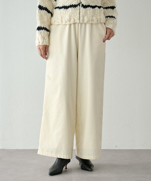 BEARDSLEY（ビアズリー）の「《15 quinze》サイドラインコーデュロイパンツ（その他パンツ・レディース・アイボリー/キャメル・FREE）」の4枚目の写真