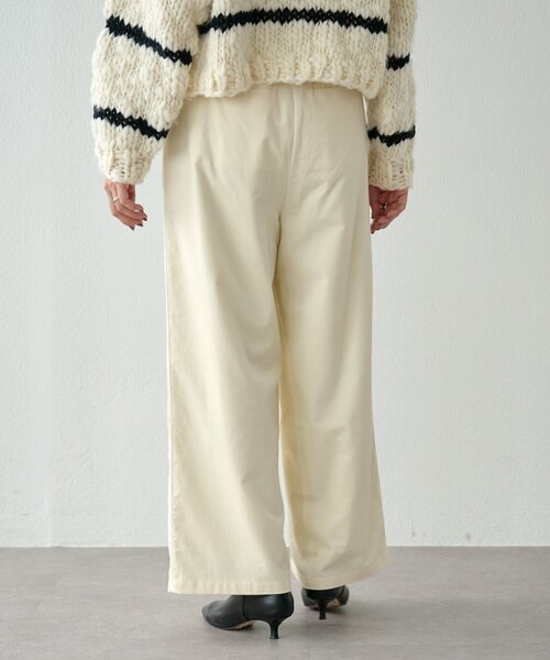BEARDSLEY（ビアズリー）の「《15 quinze》サイドラインコーデュロイパンツ（その他パンツ・レディース・アイボリー/キャメル・FREE）」の7枚目の写真