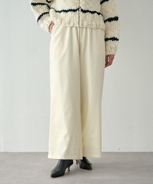 BEARDSLEY（ビアズリー）の「《15 quinze》サイドラインコーデュロイパンツ（その他パンツ・レディース・アイボリー/キャメル・FREE）」の8枚目の写真