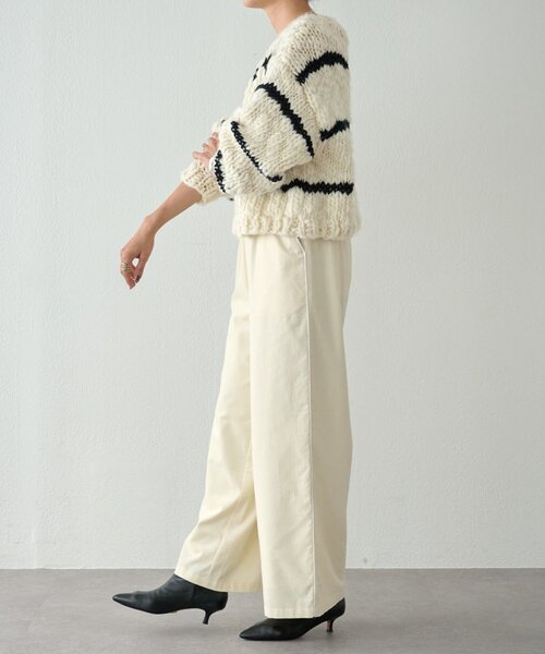 BEARDSLEY（ビアズリー）の「《15 quinze》サイドラインコーデュロイパンツ（その他パンツ・レディース・アイボリー/キャメル・FREE）」の13枚目の写真
