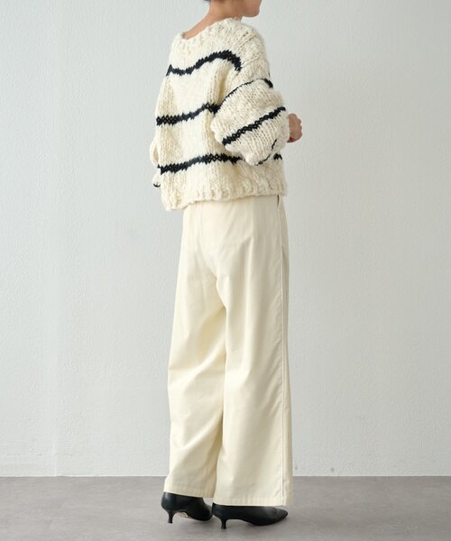 BEARDSLEY（ビアズリー）の「《15 quinze》サイドラインコーデュロイパンツ（その他パンツ・レディース・アイボリー/キャメル・FREE）」の14枚目の写真