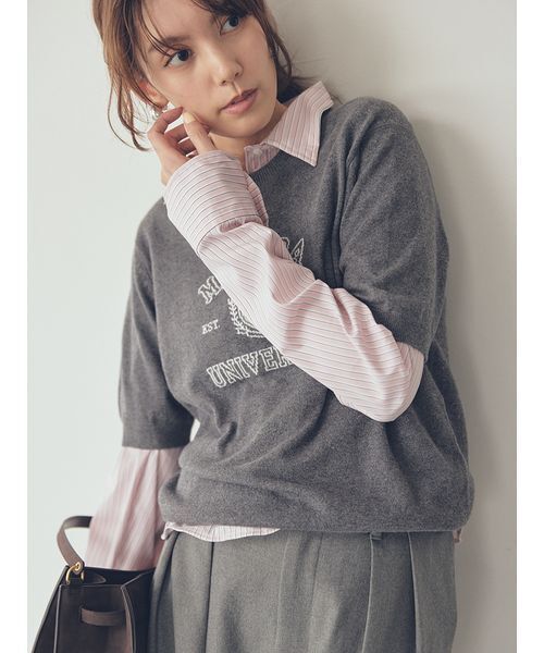 Mila Owen（ミラオーウェン）の「カシミア混ハイケージカレッジ