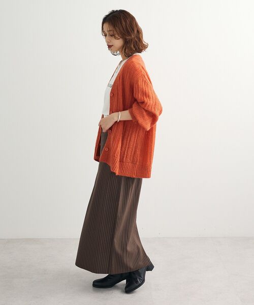 Green　Parks（グリーンパークス）の「ウエストレイヤーボックスプリーツスカート（スカート・レディース・チャコールグレー/ブラック/ブラウン・FREE）」の5枚目の写真