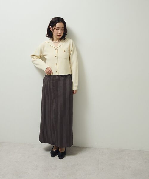 Green　Parks（グリーンパークス）の「ウエストレイヤーボックスプリーツスカート（スカート・レディース・チャコールグレー/ブラック/ブラウン・FREE）」の12枚目の写真