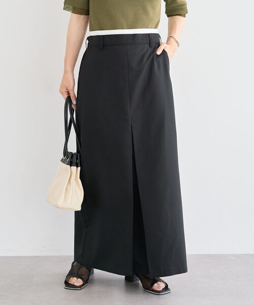 Green　Parks（グリーンパークス）の「ウエストレイヤーボックスプリーツスカート（スカート・レディース・チャコールグレー/ブラック/ブラウン・FREE）」の17枚目の写真