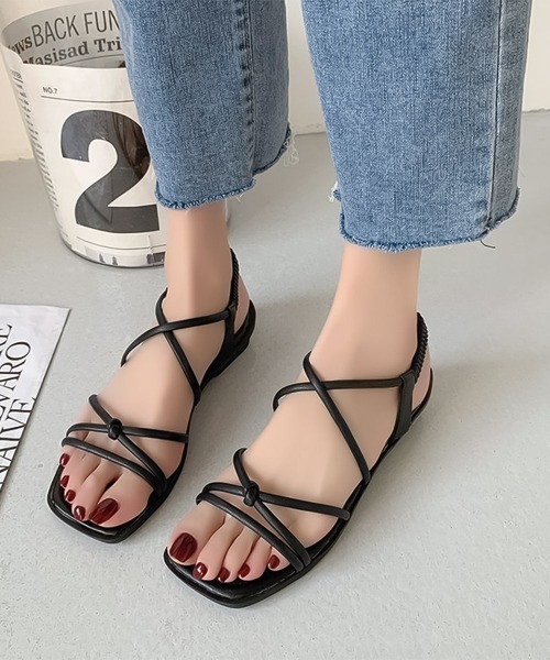 blackdia ocean(ブラックダイヤオーシャン)の「blackdia ocean ストラップサンダル(サンダル・レディース・ブラック・22.5cm/23.0cm/23.5cm/24.0cm/24.5cm/25.0cm)」の1枚目の写真