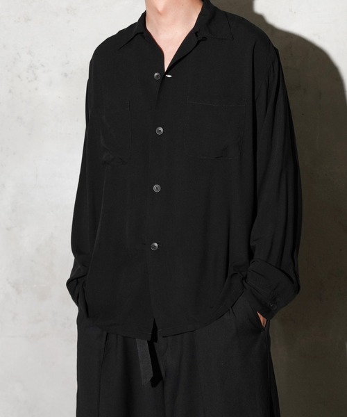 TOWNCRAFT / タウンクラフト 50S BLACK LOOP COLLAR SHIRT オープン