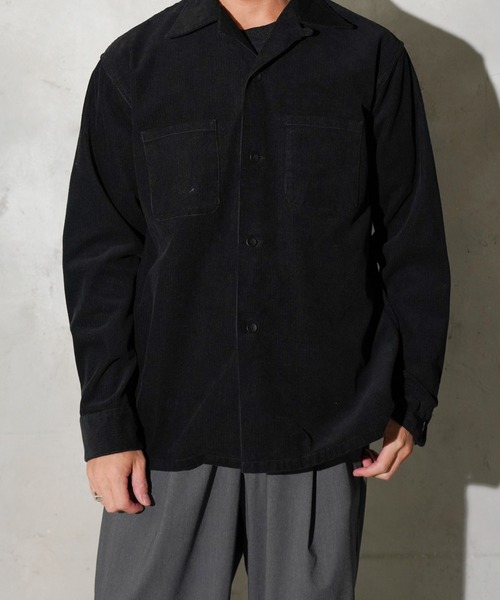 セール】TOWNCRAFT / タウンクラフト 50S BLACK LOOP COLLAR SHIRT