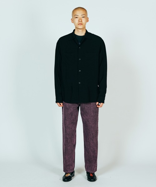 TOWNCRAFT / タウンクラフト 50S BLACK LOOP COLLAR SHIRT オープン